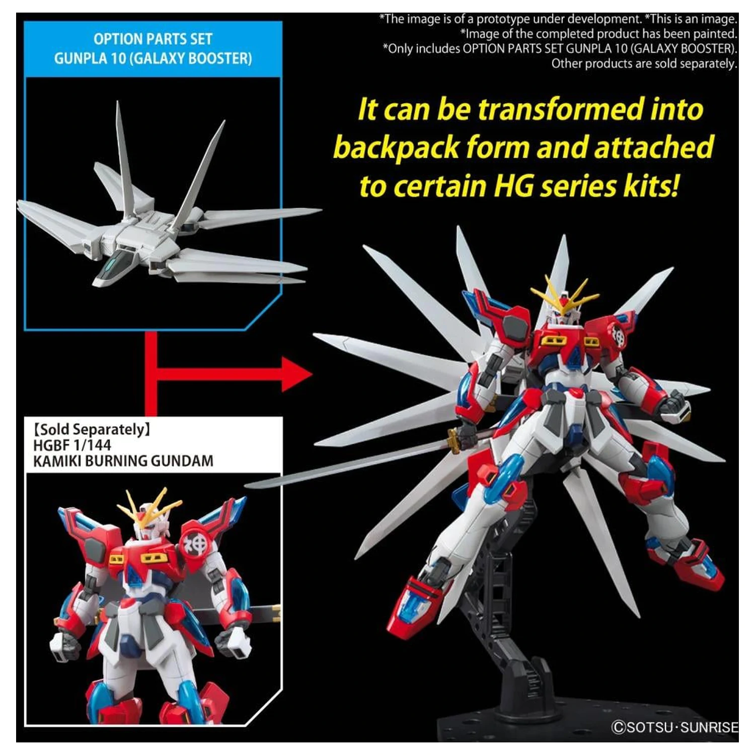 Gundam Doplňkové díly sada Gunpla 10 (Galaxy Booster) Model stavebnice fotografii produktu