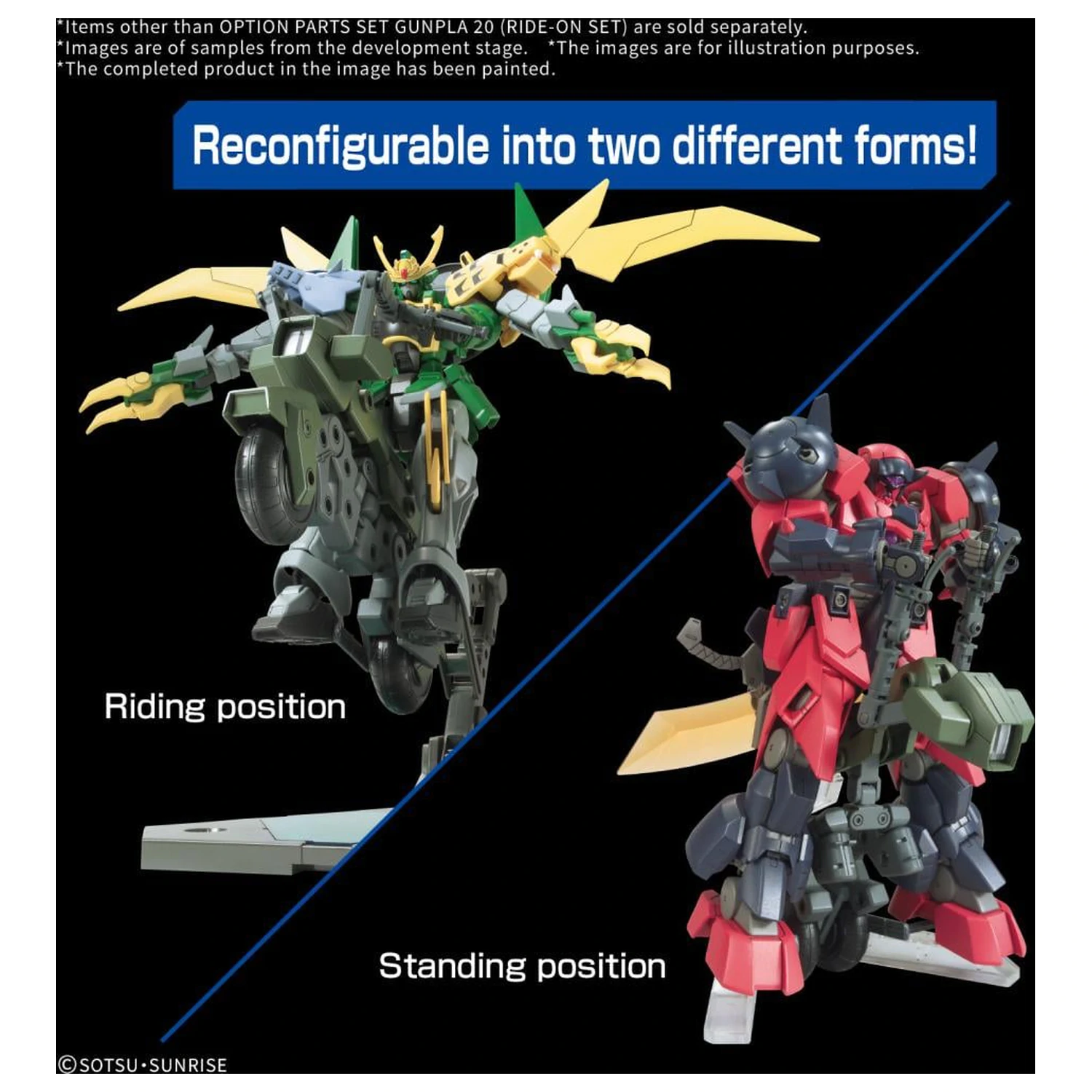 Gundam Option Parts Set Gunpla 20 (Ride-on Set) model kit fotografii produktu
