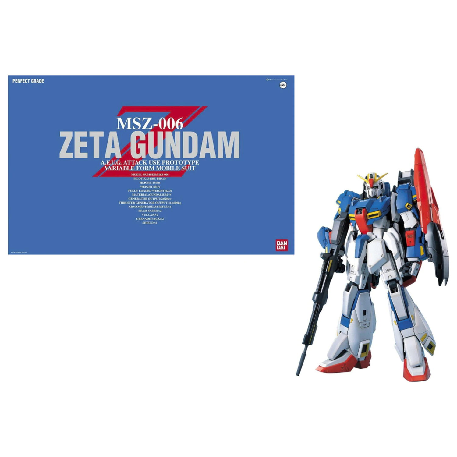 GUNDAM Model stavebnice Perfect Grade Zeta MSZ-006 1/60 fotografii produktu