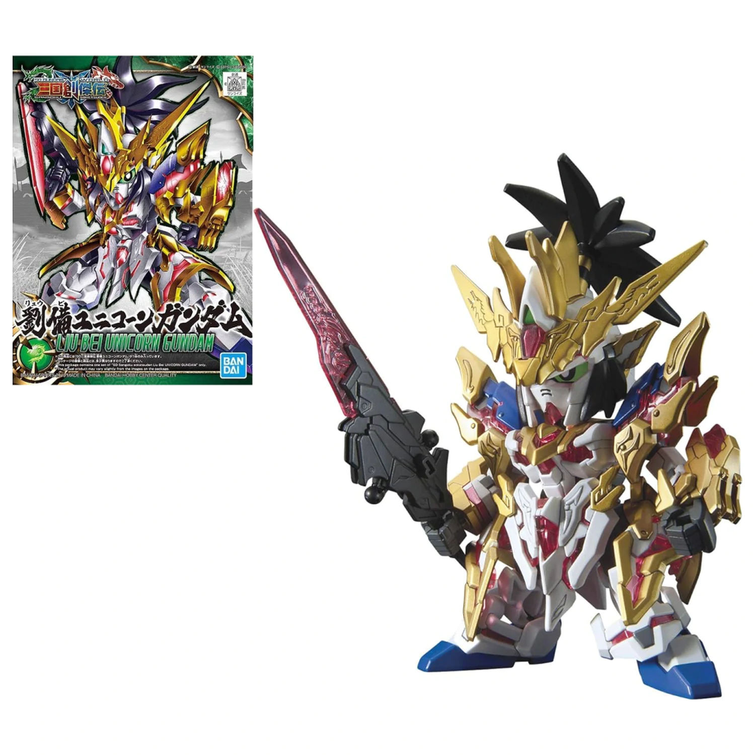 GUNDAM SD Sangoku Soketsuden Liu Bei Unicorn Gundam modelová stavebnice fotografii produktu