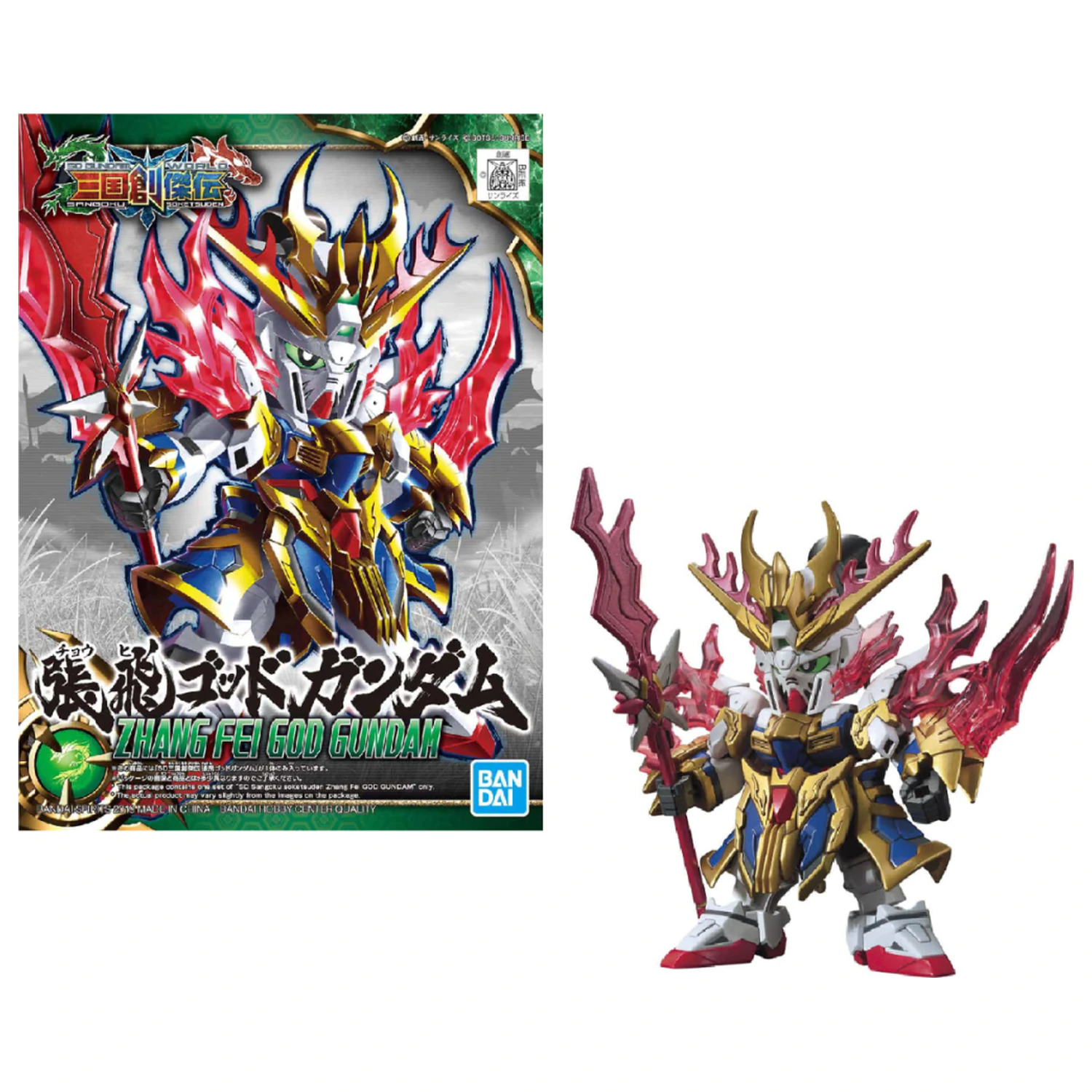 GUNDAM SD Sangoku Soketsuden Zhang Fei God Gundam Stavebnice modelu fotografii produktu