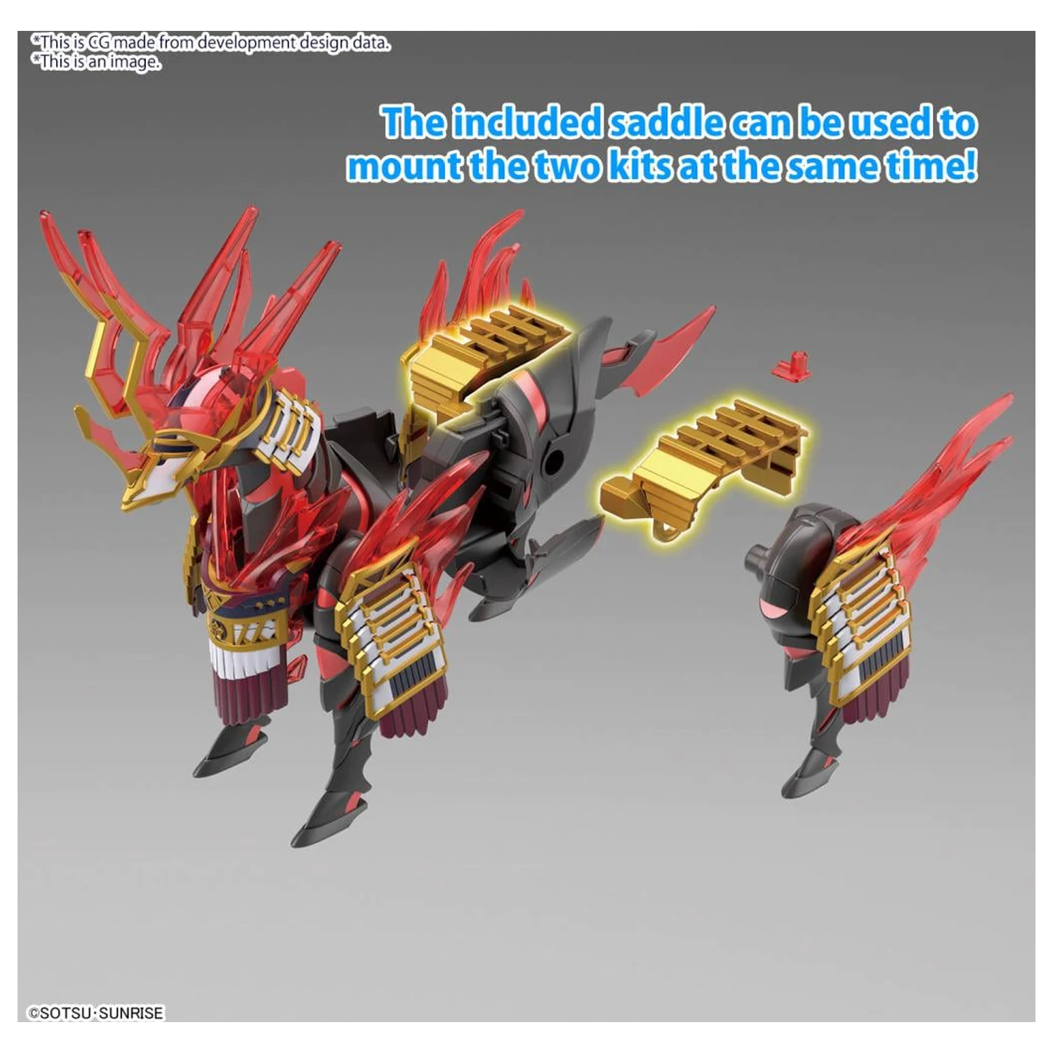 GUNDAM SDW Heroes Nobunaga's War Horse Model Kit fotografii produktu