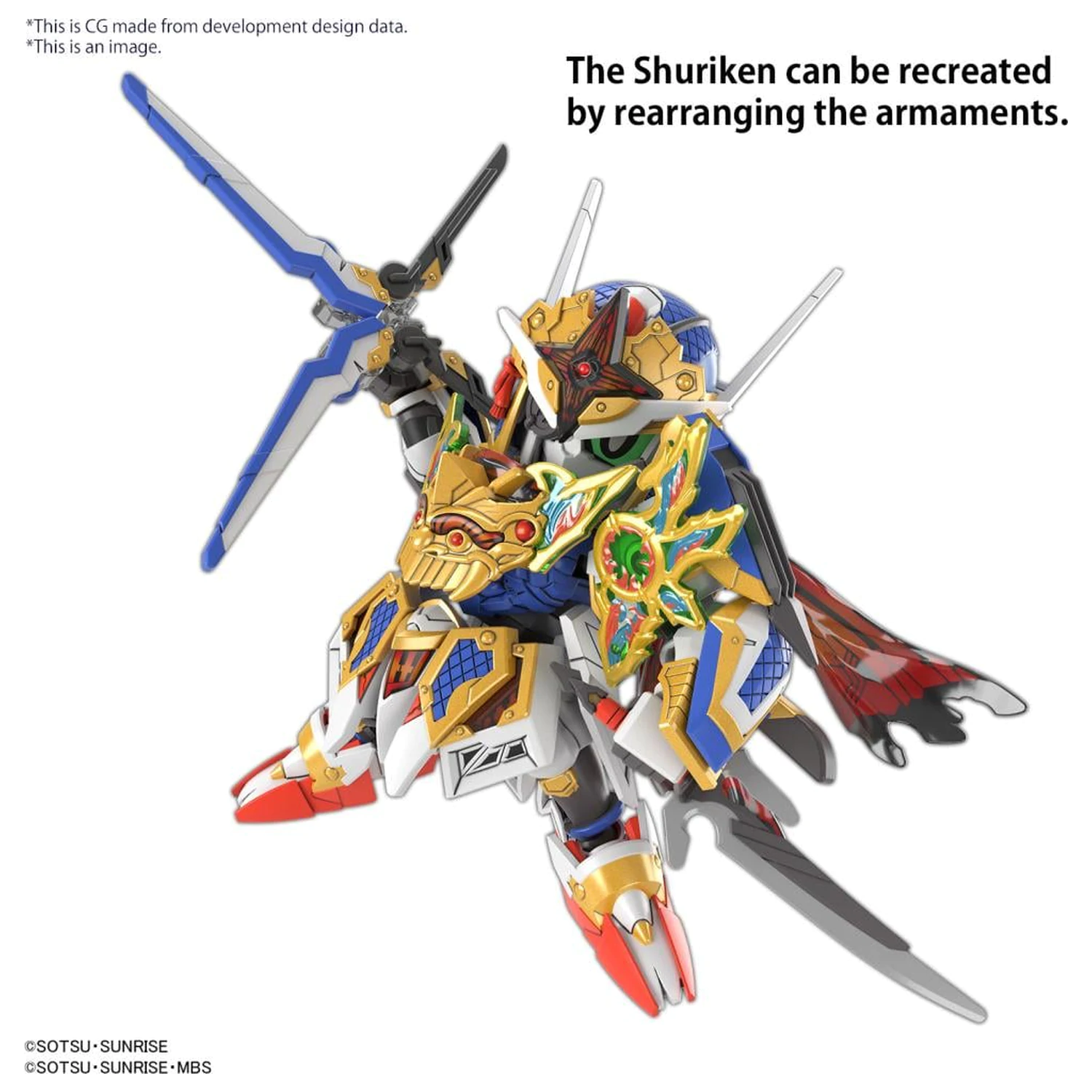 GUNDAM SDW Heroes Onmitsu Gundam Aerial Model Kit fotografii produktu