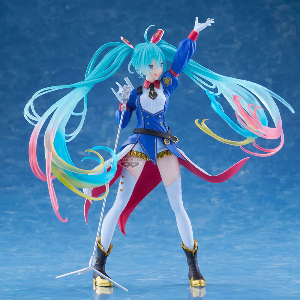 Gundam x Hatsune Miku 45th Anniversary Gundam Collaboration Banpresto Evolve figurka 21cm fotografii produktu