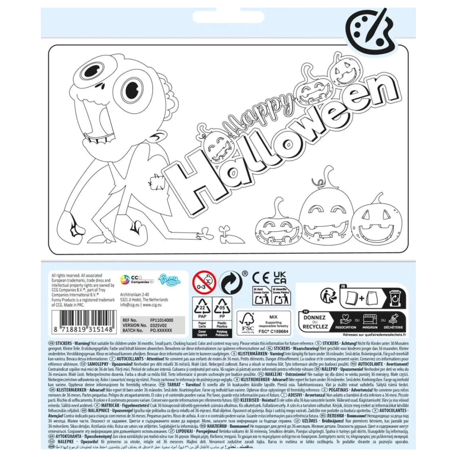 Halloween Monsters samolepka fotografii produktu