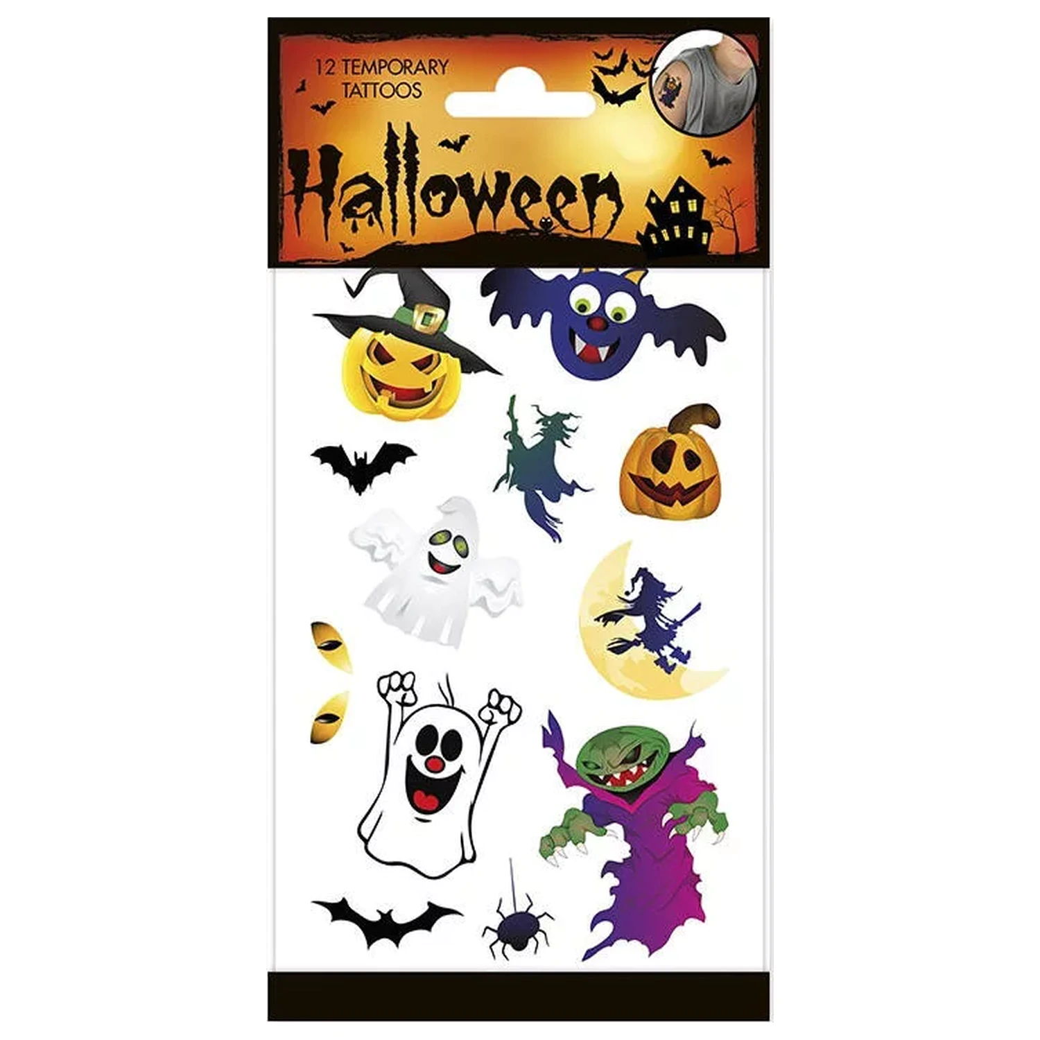Halloween Scary Tetování 12 ks fotografii produktu