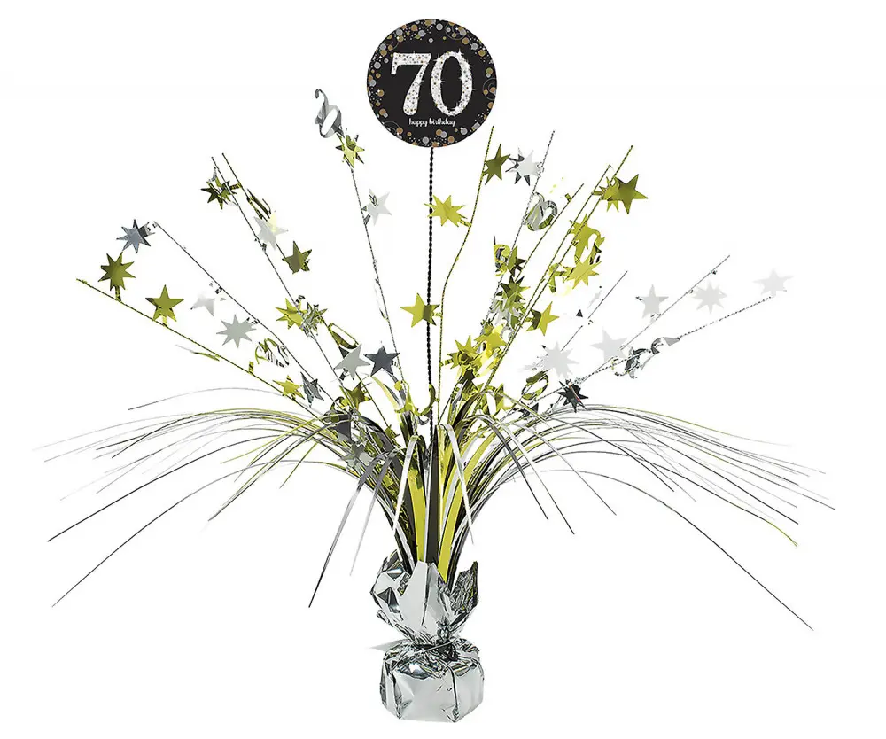 Happy Birthday Gold 70 dekorace na stůl 18 palců fotografii produktu