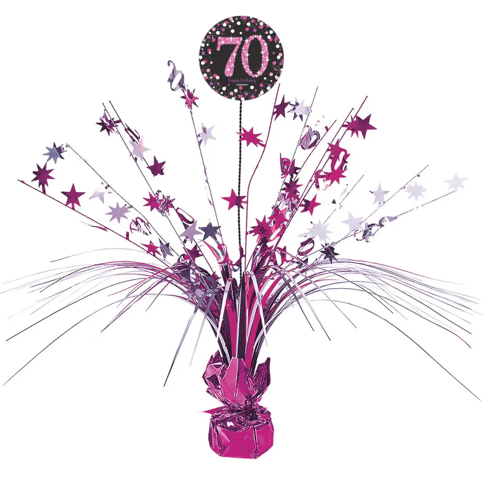 Happy Birthday Pink 70 Centrální dekorace 18 palců fotografii produktu