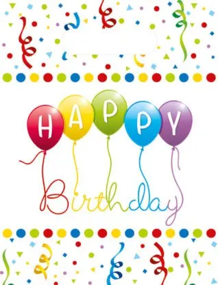 Happy Birthday Streamers Dárková taška, 6 ks fotografii produktu