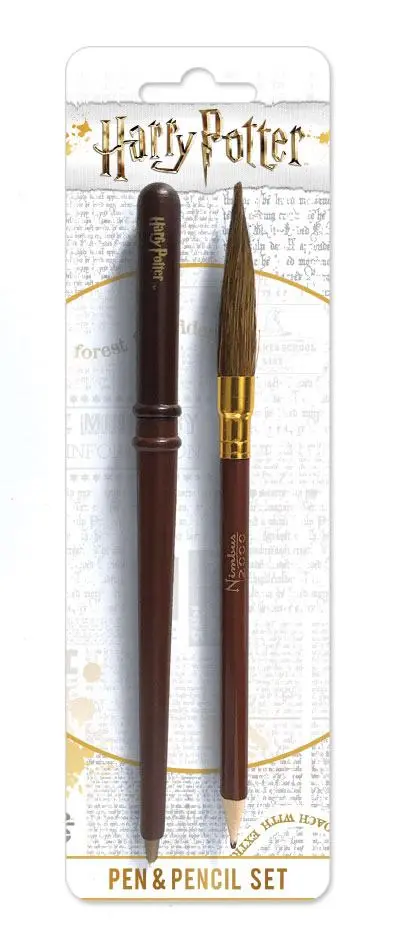 Harry Potter 2-Piece Stationery Set Wand & Broom - Sada 2 ks psacích potřeb Hůlka a Koště fotografii produktu