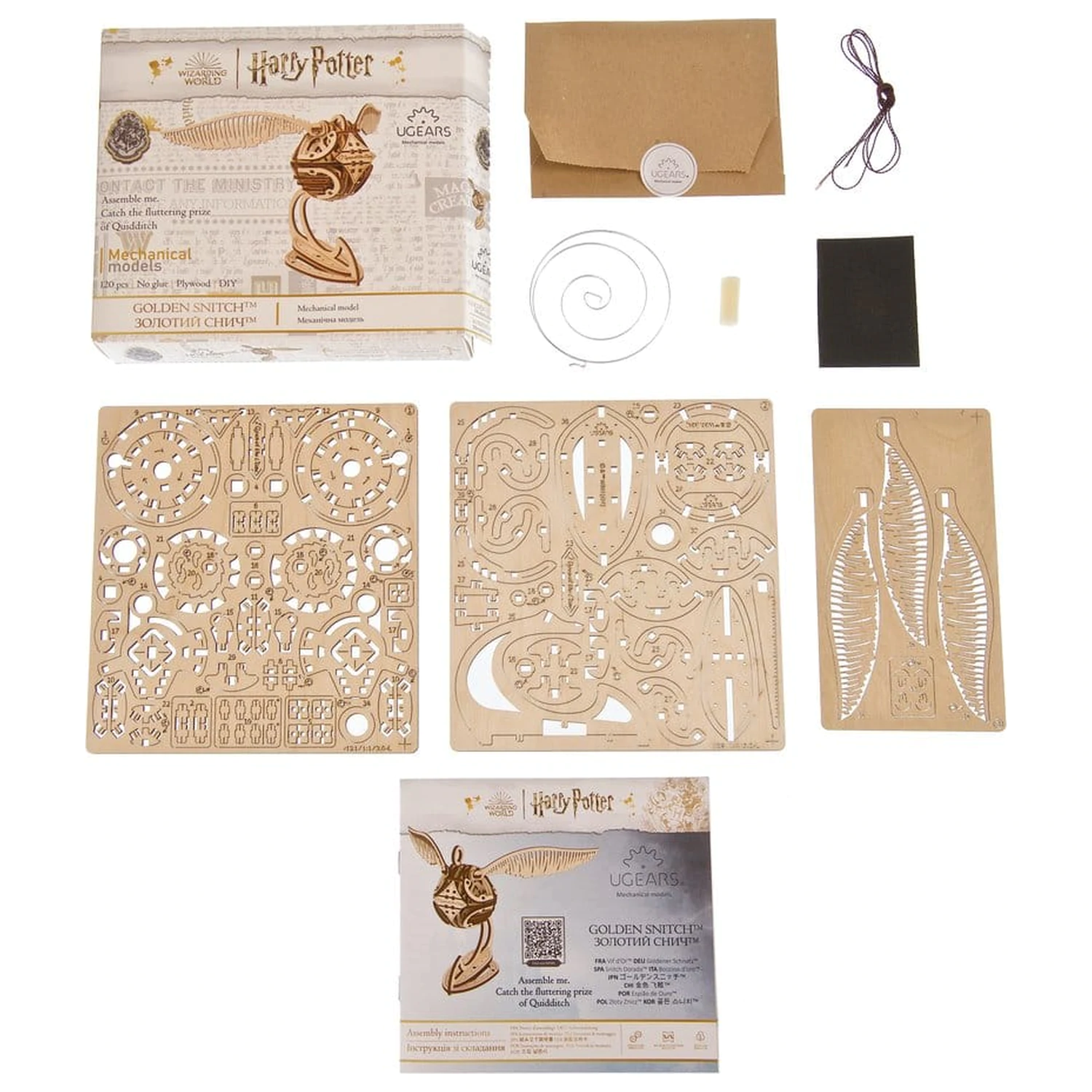 Harry Potter 3D Dřevěné Puzzle Golden Snitch fotografii produktu