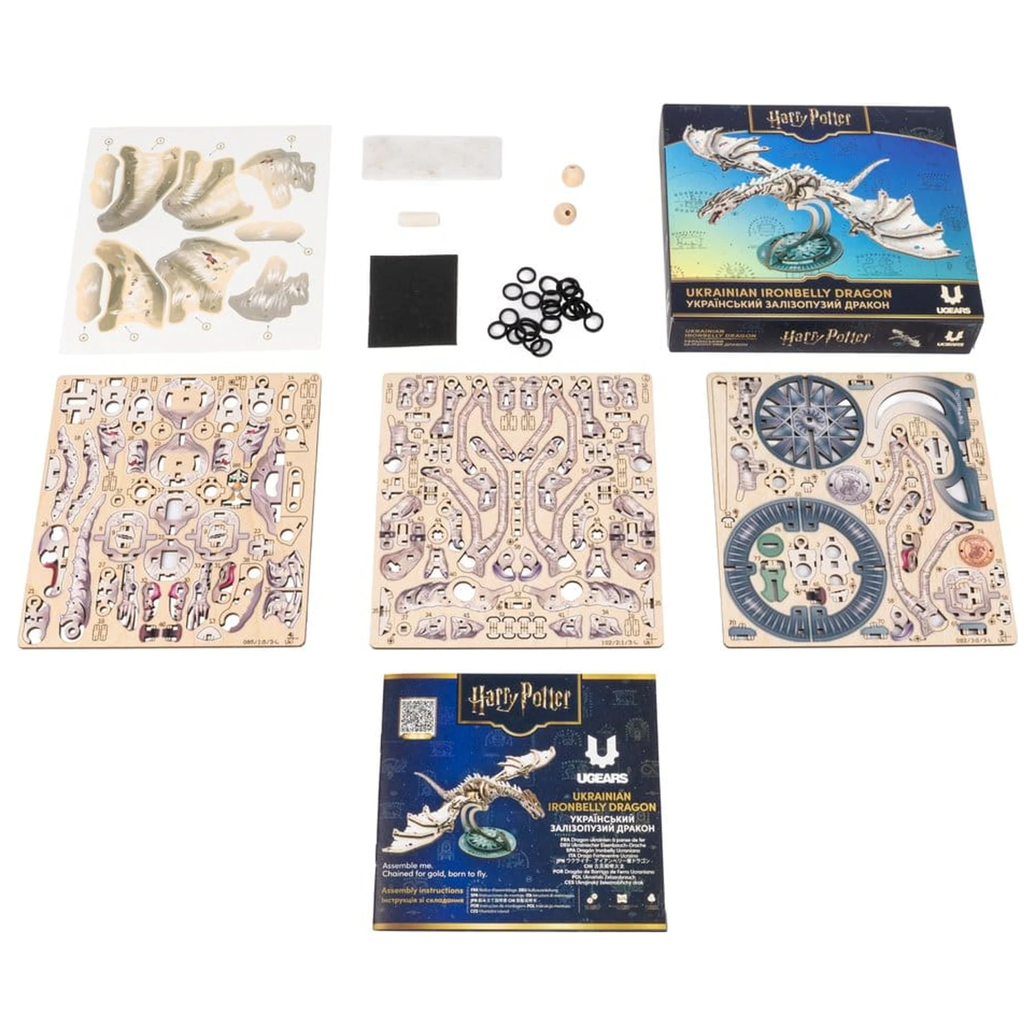 Harry Potter 3D dřevěné puzzle Ukrainian Ironbelly Dragon fotografii produktu