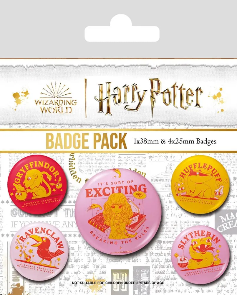 Harry Potter Pin-Back Buttons 5-Pack Witty Witchcraft - Sada odznaků s připínacím zavíracím špendlíkem fotografii produktu