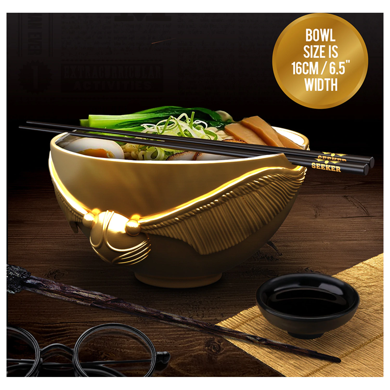 Harry Potter Golden Snitch Ramen miska s hůlkami fotografii produktu