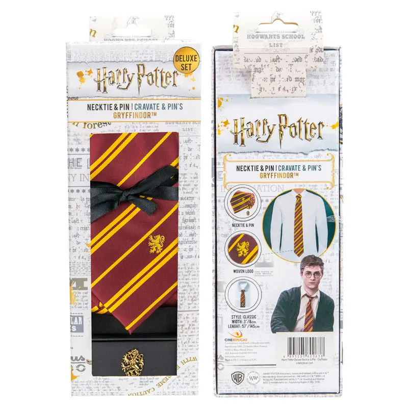 Harry Potter Kravata & Kovová placka Deluxe Box Gryffindor fotografii produktu