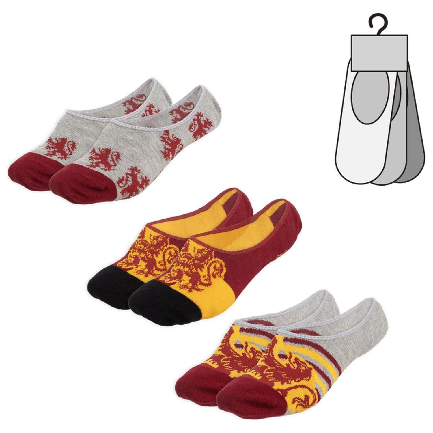 Harry Potter Gryffindor Dospělé tajné ponožky balení 41/46 fotografii produktu