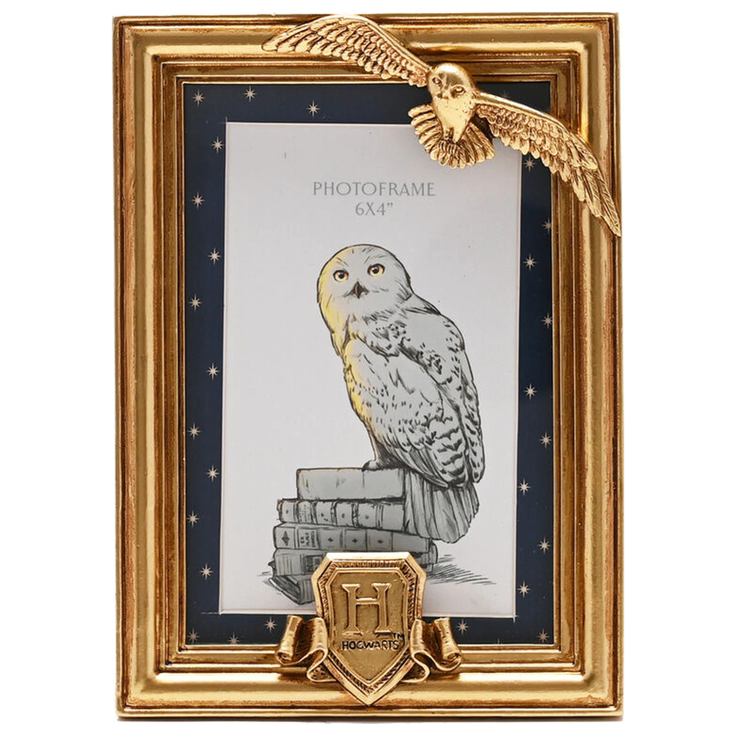 Harry Potter Hedwig zlatý fotorámeček fotografii produktu