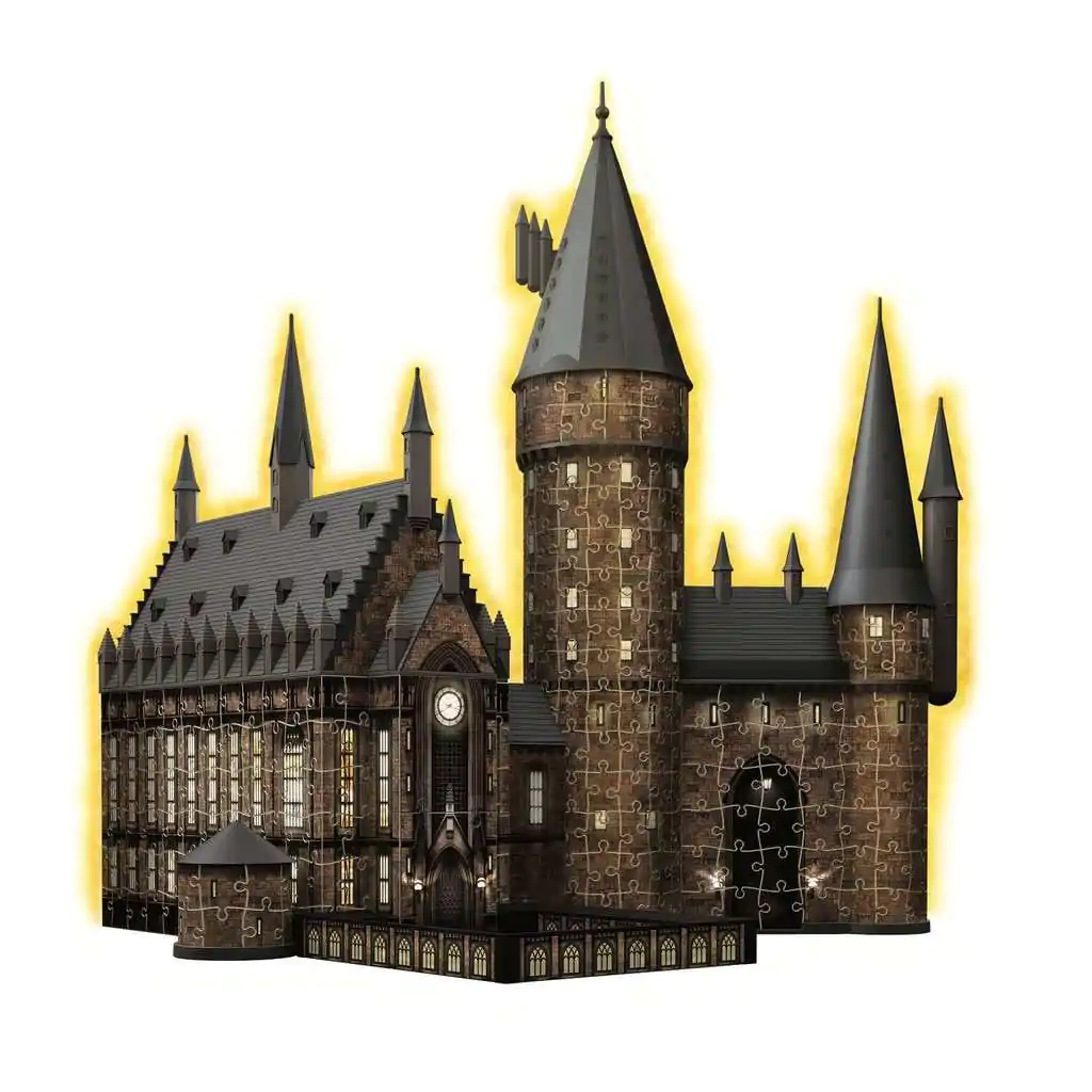 Harry Potter 3D Puzzle Bradavický hrad: Velká síň – Noční edice (643 dílků) fotografii produktu