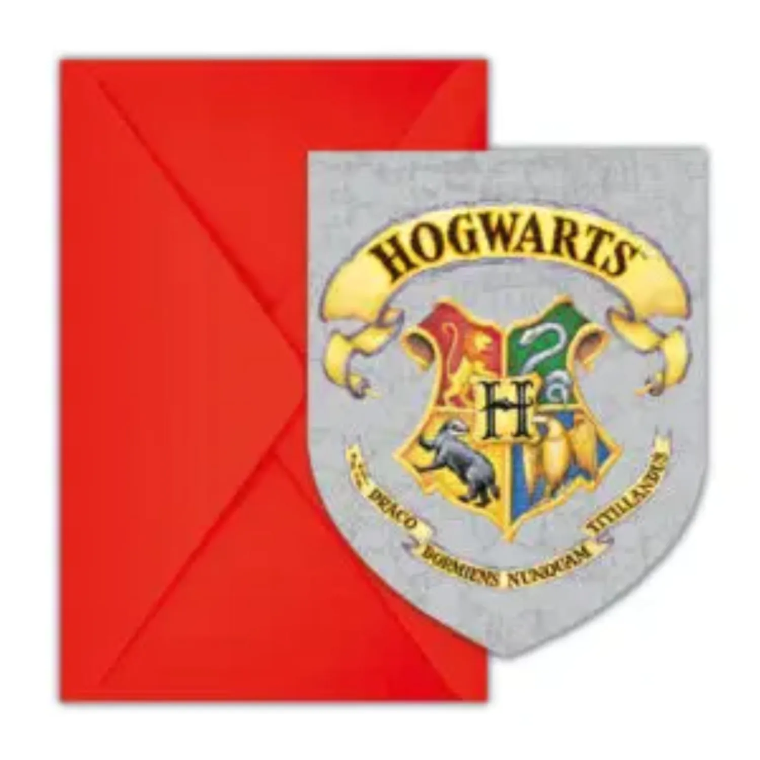 Harry Potter Hogwarts Houses Party Invitation 6 ks FSC fotografii produktu