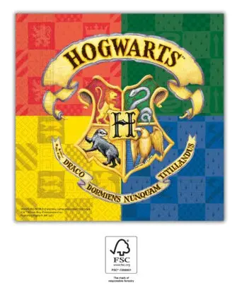 Harry Potter Hogwarts Houses Ubrousky 20 ks 33*33 cm FSC fotografii produktu