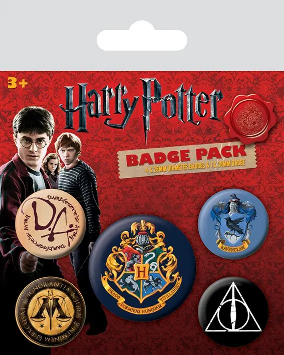 Harry Potter sada 5 odznaků Hogwarts fotografii produktu