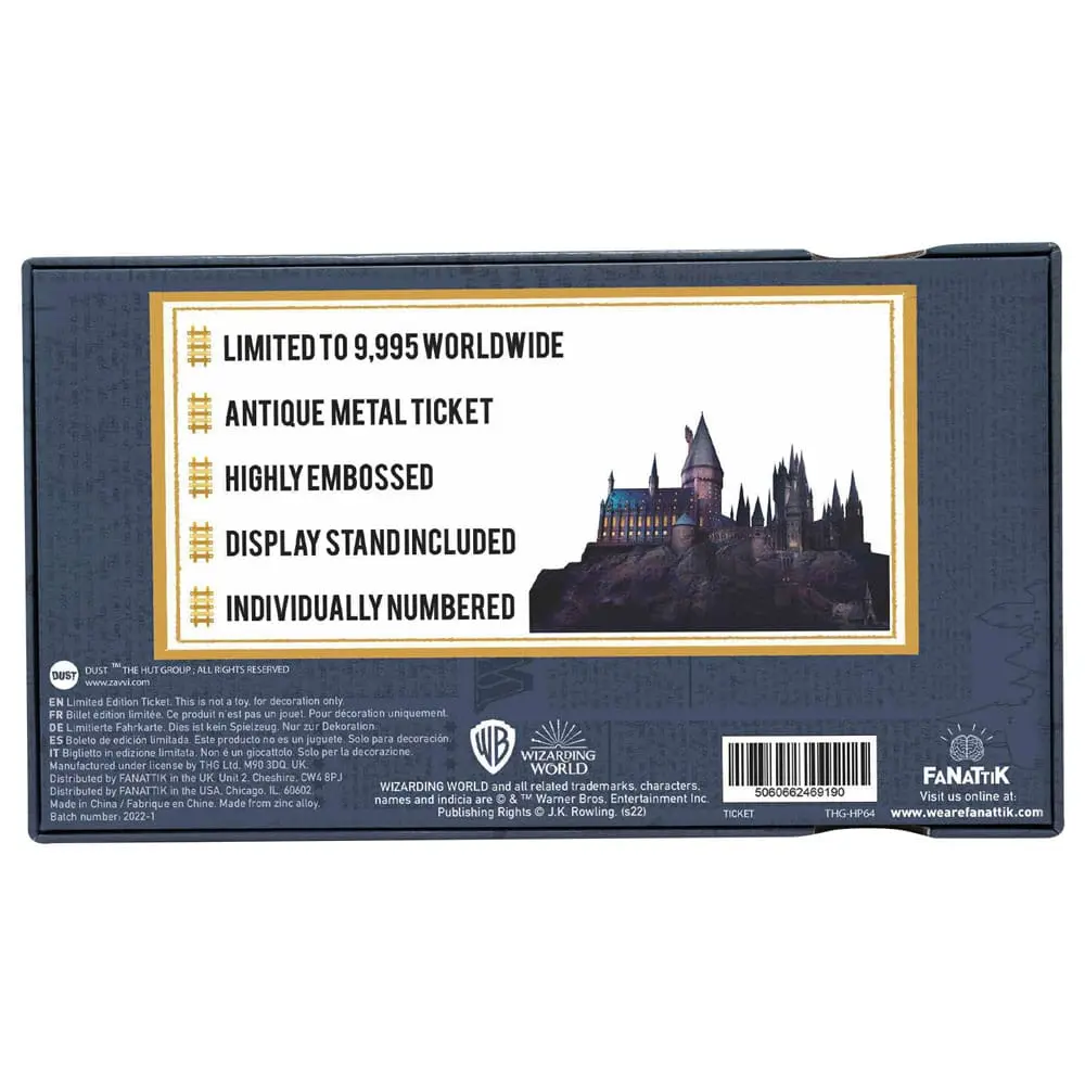 Harry Potter Replica Vstupenka na vlak do Bradavic Limited Edition fotografii produktu