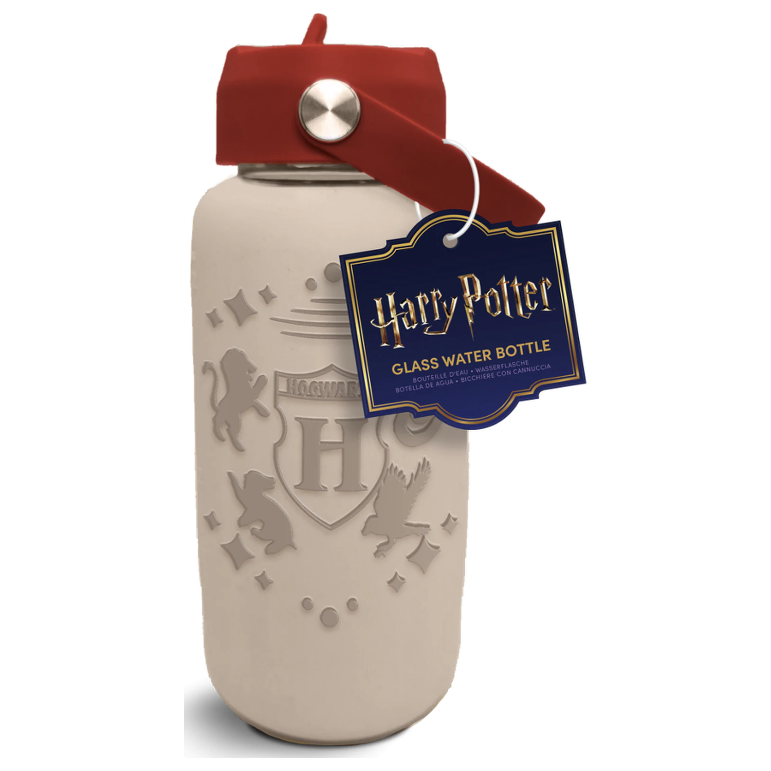Harry Potter Bradavice skleněná láhev na vodu se silikonovým pouzdrem 800 ml fotografii produktu