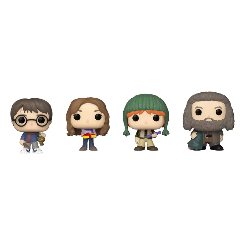 Harry Potter Vánoce 2024 kapesní Funko POP! vinylové klíčenky 4-balení stromeček vánoční krabička 4 cm fotografii produktu