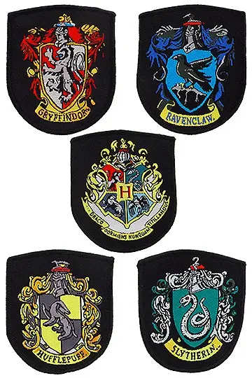 Harry Potter Patches 5-Pack domovní erby fotografii produktu