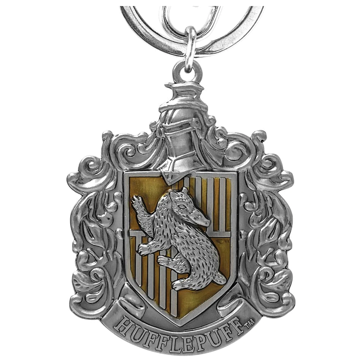 Harry Potter cínový-přívěsek na klíče Hufflepuff Crest fotografii produktu