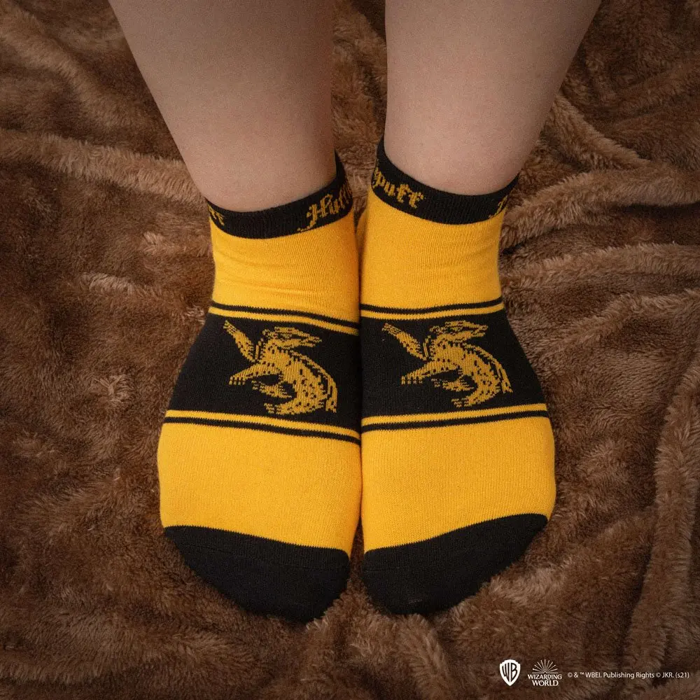 Harry Potter kotníkové ponožky 3-pack Hufflepuff fotografii produktu