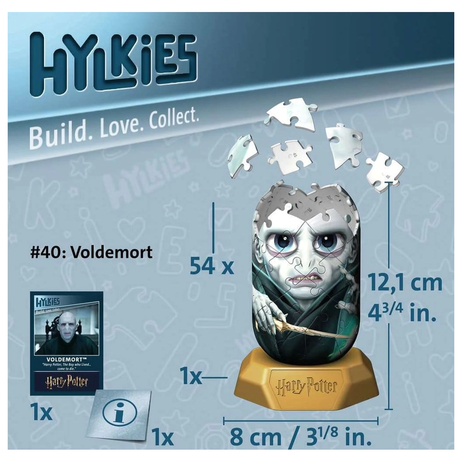 Harry Potter Hylkies 3D skládačka #40 Voldemort 12 cm fotografii produktu