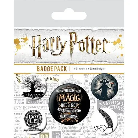 Harry Potter Pin-Back Buttons 5-Pack Symbols fotografii produktu