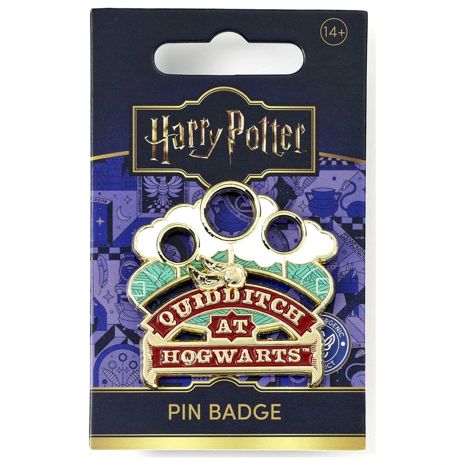 Harry Potter Pin odznak Quidditch (zlatý tón) fotografii produktu