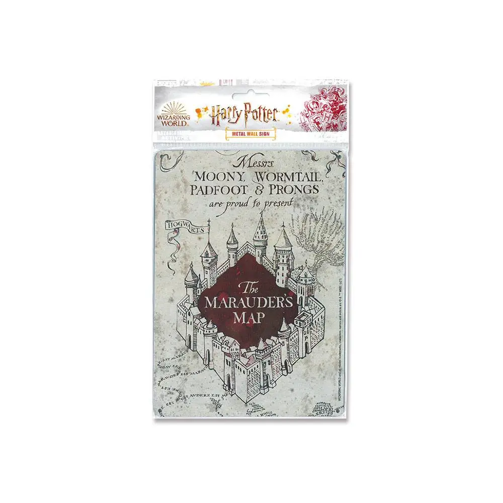 Harry Potter Tin Sign Marauders Map 15 x 21 cm Plechová cedule fotografii produktu