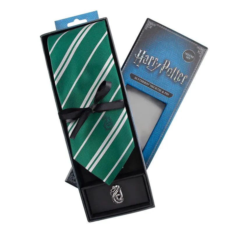 Harry Potter Kravata & Kovový odznak Deluxe Box Slytherin fotografii produktu