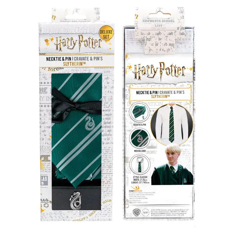 Harry Potter Kravata & Kovový odznak Deluxe Box Slytherin fotografii produktu