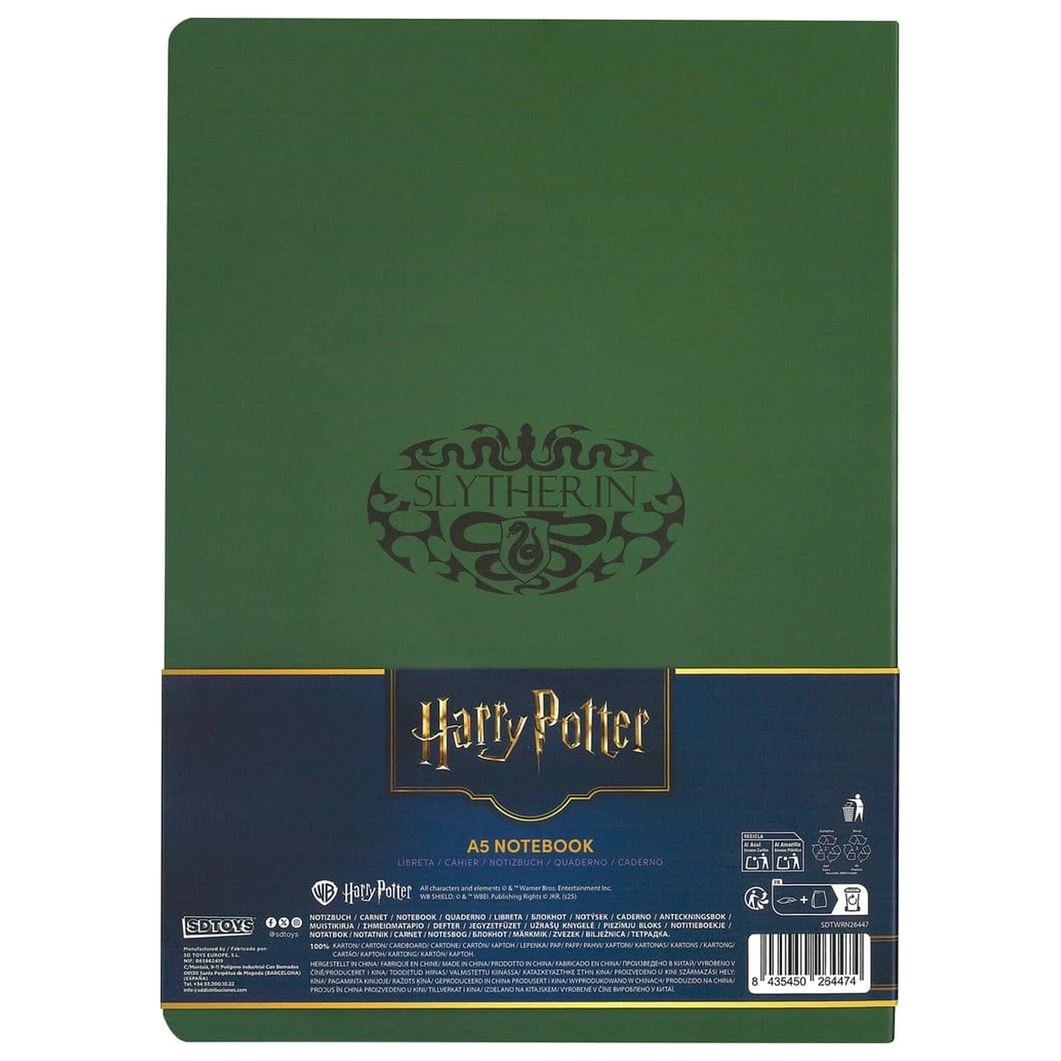 Harry Potter Měkká vazba Zápisník Slytherin 21 cm fotografii produktu