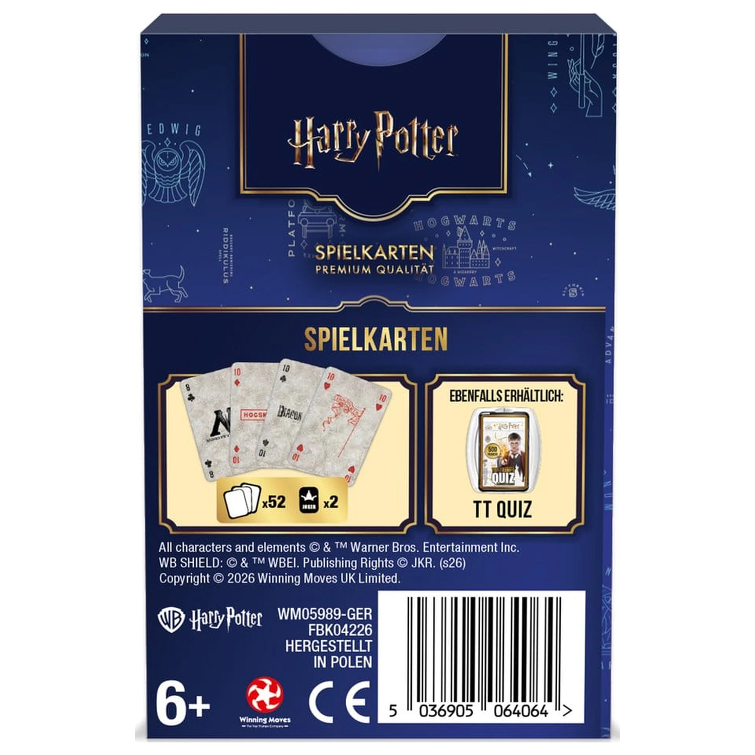 Harry Potter hrací karty *German Version* fotografii produktu