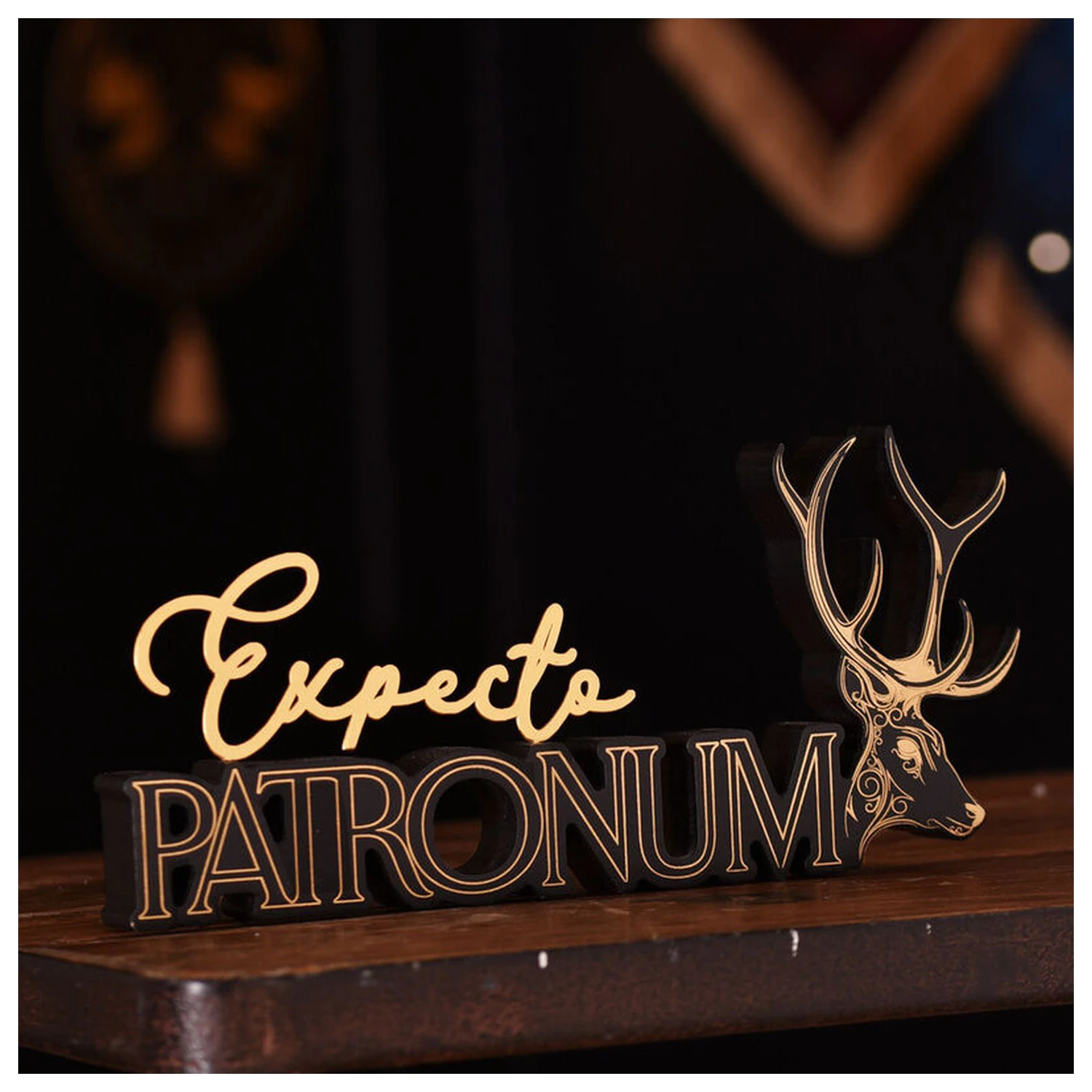 Harry Potter Patronum dřevěná cedule fotografii produktu