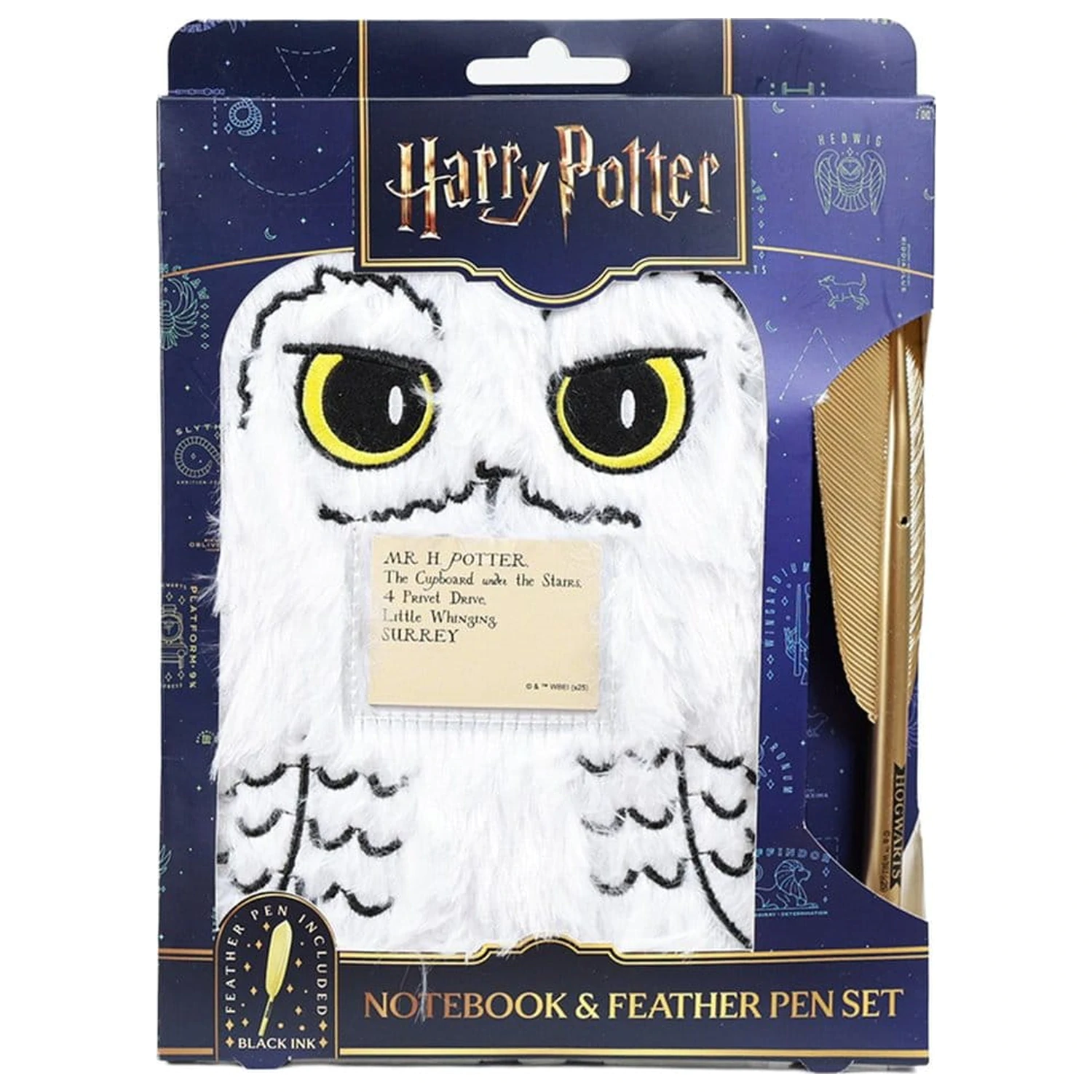 Harry Potter Plyšová Sada sešitu s Perem Hedwig Magical Locations fotografii produktu
