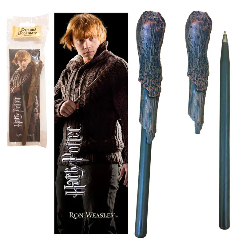 Harry Potter Ron Weasley hůlka, pero a záložka fotografii produktu