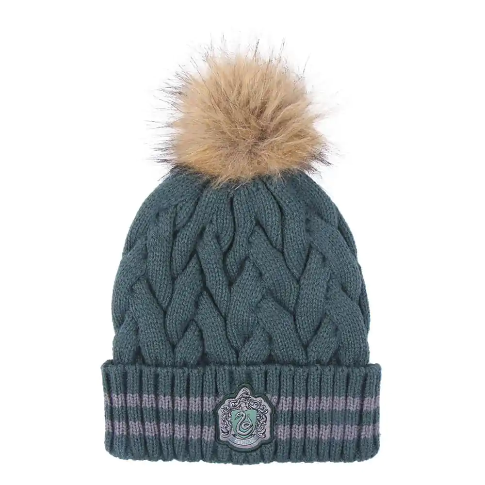 Harry Potter Beanie Pompon Zmijozel Tmavě Zelená čepice fotografii produktu
