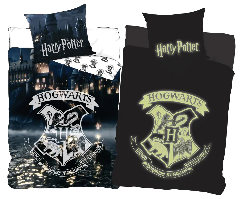 Harry Potter Svítící ve tmě povlak na přikrývku 140x200cm, 70x90cm fotografii produktu