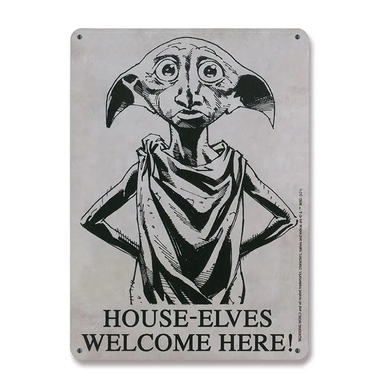 Harry Potter Tin Sign House-Elves 15 x 21 cm Plechová cedule fotografii produktu