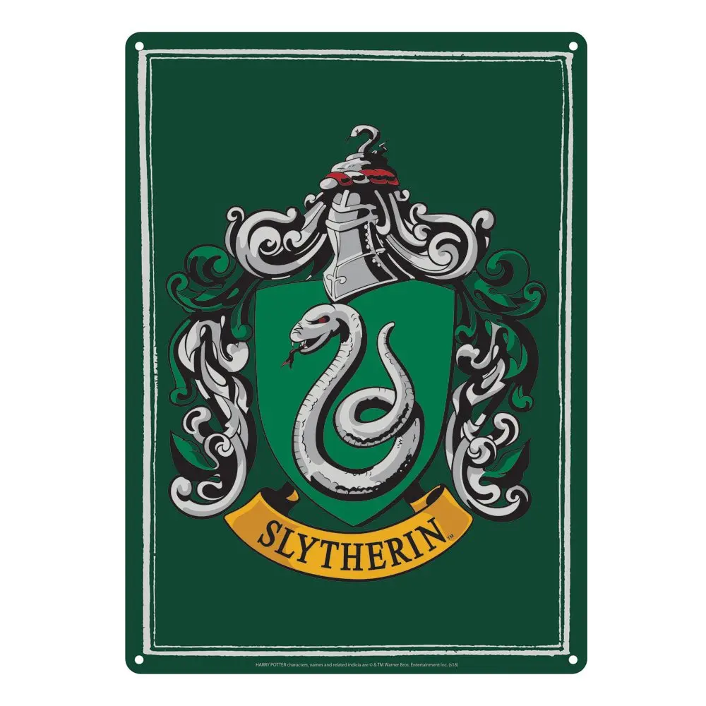 Harry Potter Tin Sign Slytherin 21 x 15 cm Plechová cedule fotografii produktu