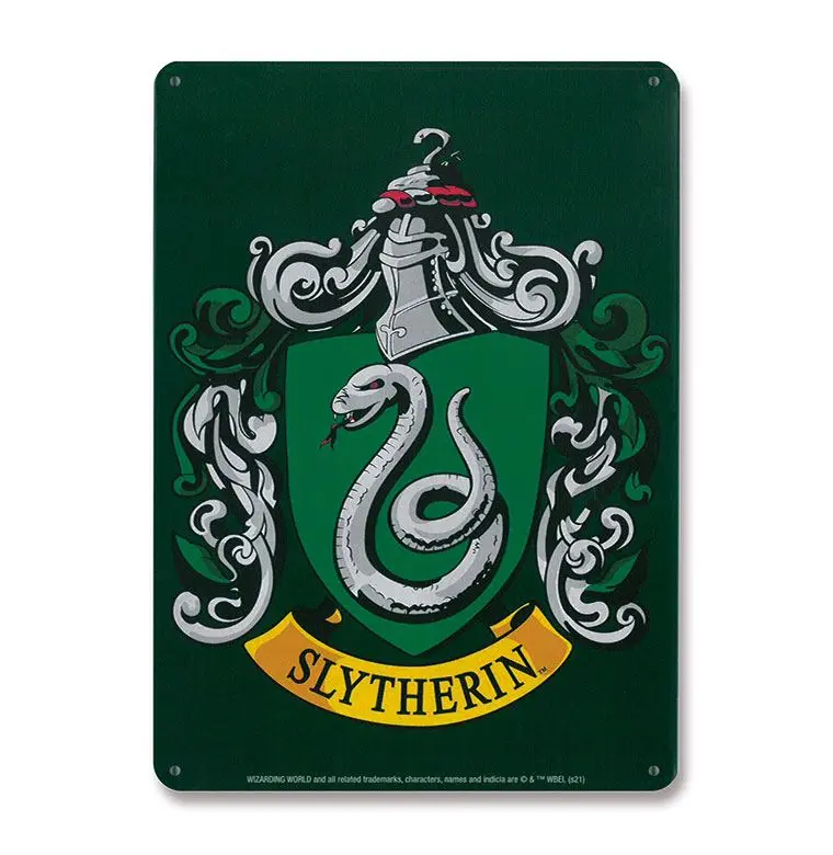 Harry Potter Tin Sign Slytherin 15 x 21 cm plechová cedule fotografii produktu