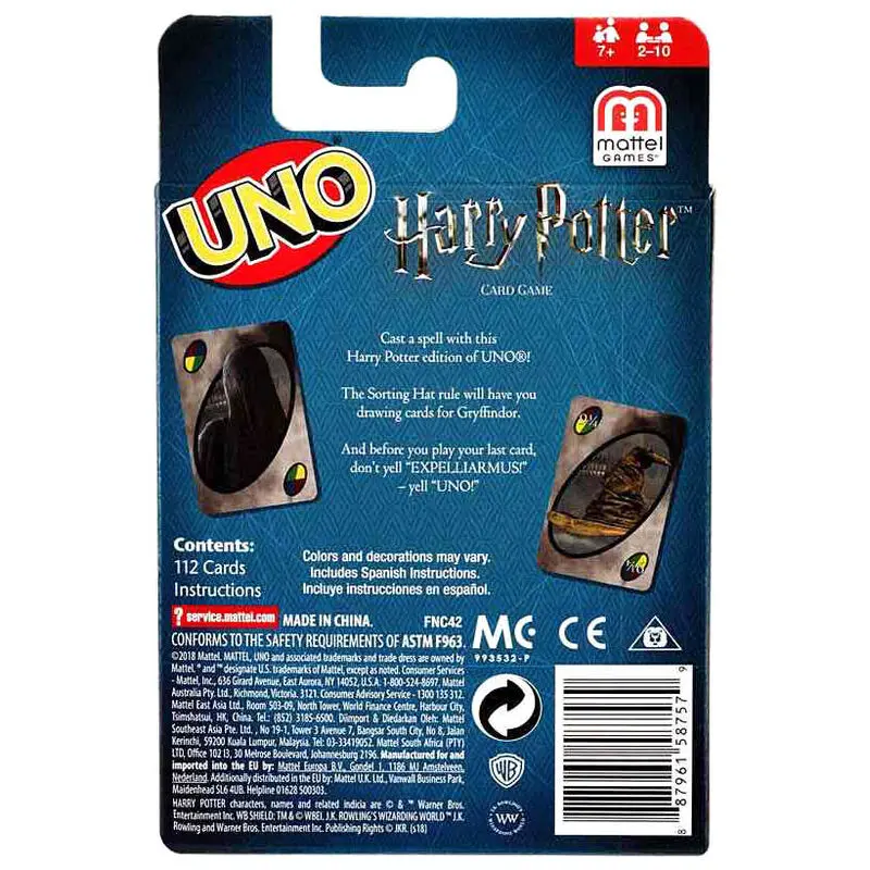 Harry Potter karetní hra UNO fotografii produktu