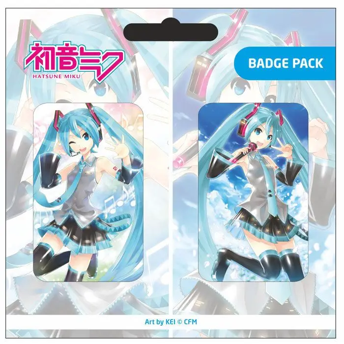 Hatsune Miku Pin Odznaky 2-Pack Set A fotografii produktu