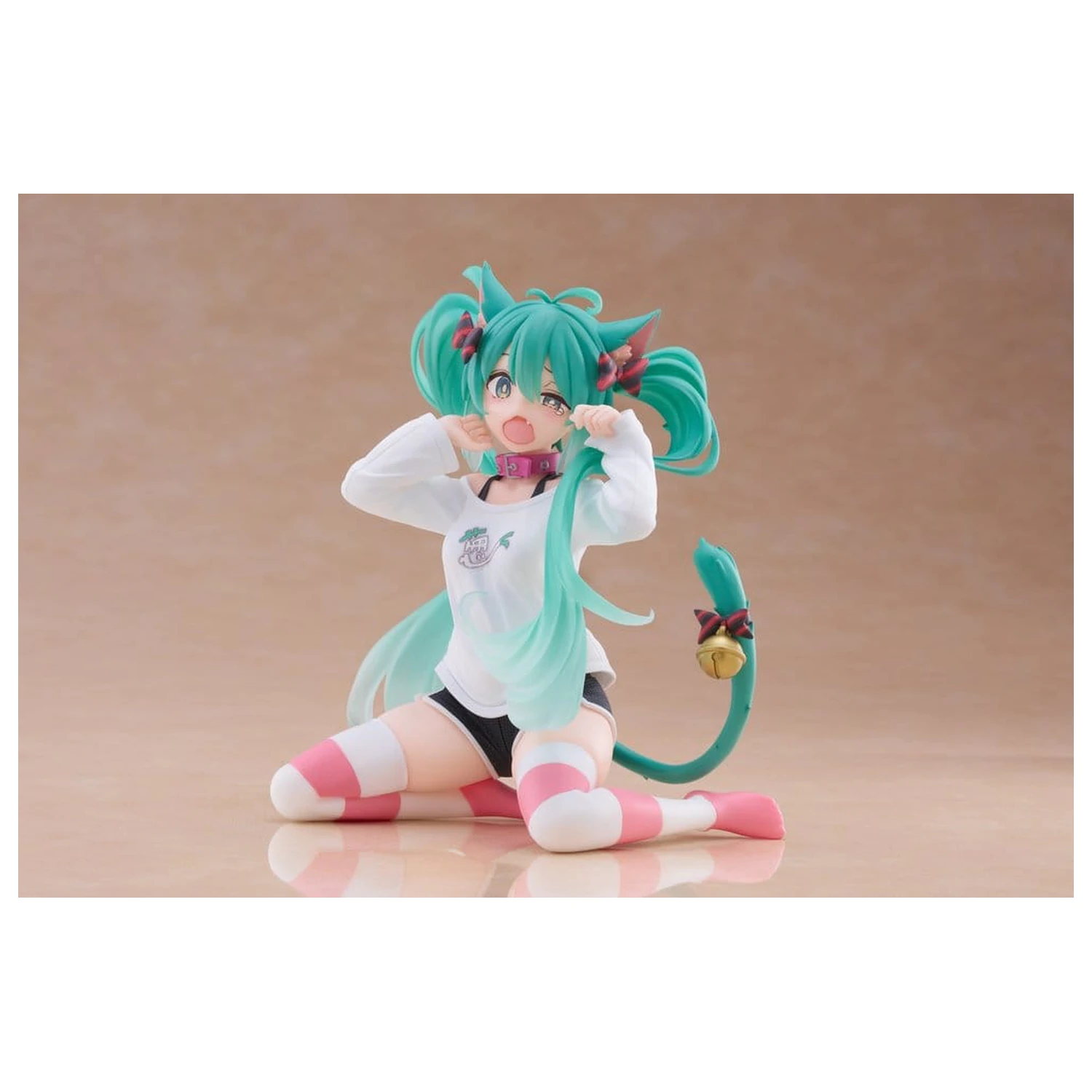 Hatsune Miku PVC Soška Stolní Roztomilá Figurka Hatsune Miku Kočičí ucho T-shirt Ver. 13 cm fotografii produktu